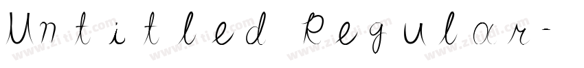 Untitled Regular字体转换